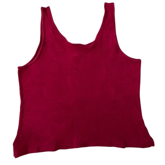 Vintage 80s Raspberry Pink Sleeveless Terrycloth Crop Tank Top Keyhole Detail - Picture 16 of 16